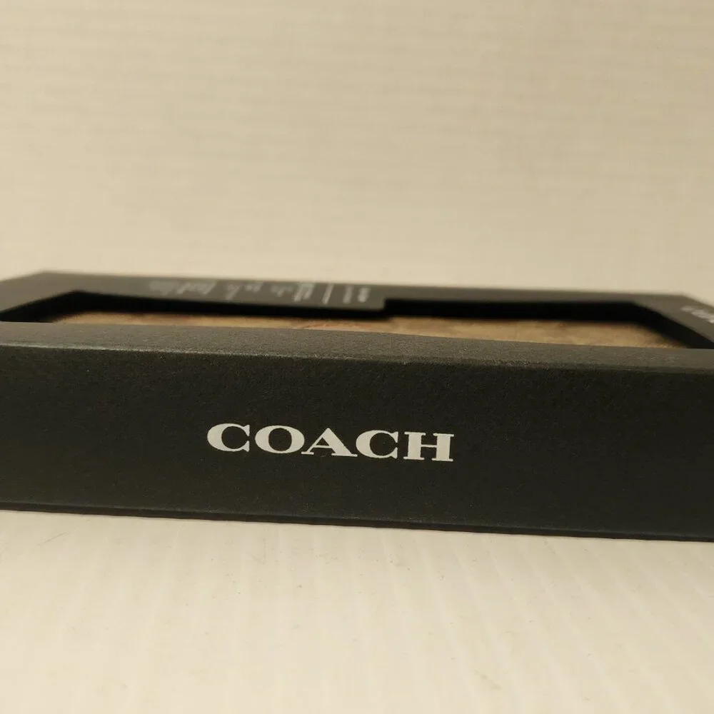 Two Coach iPhone 15 PRO Cases: Signature Folio + Slim Case Bundle Tan New ! - Picture 10 of 16